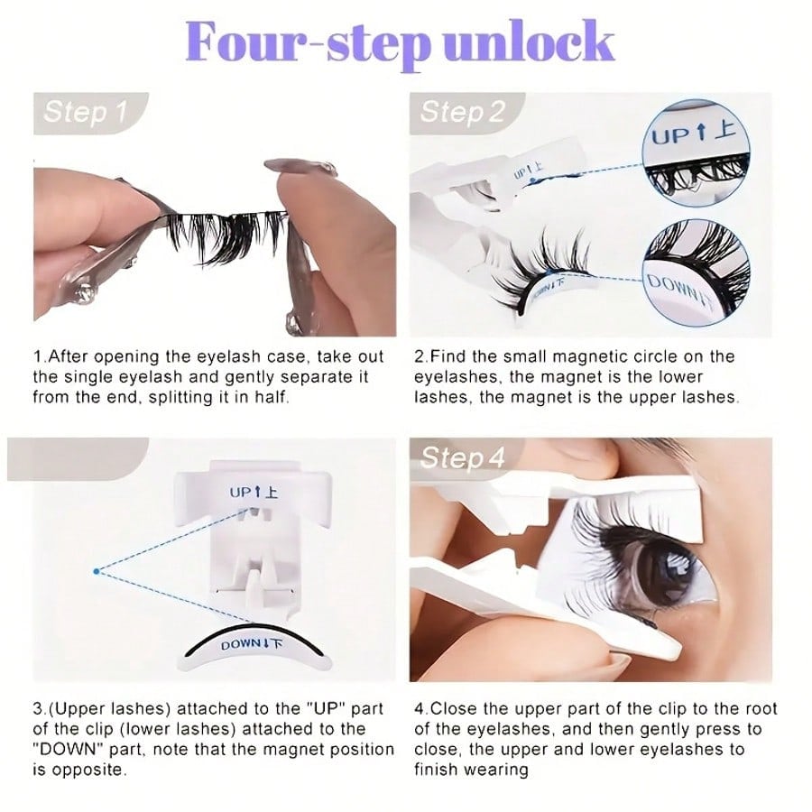 1/2pcs Professional Magnetic Eyelash Curler, Lightweight & Portable Magnetic Eyelash Curler, Only Includes Curler