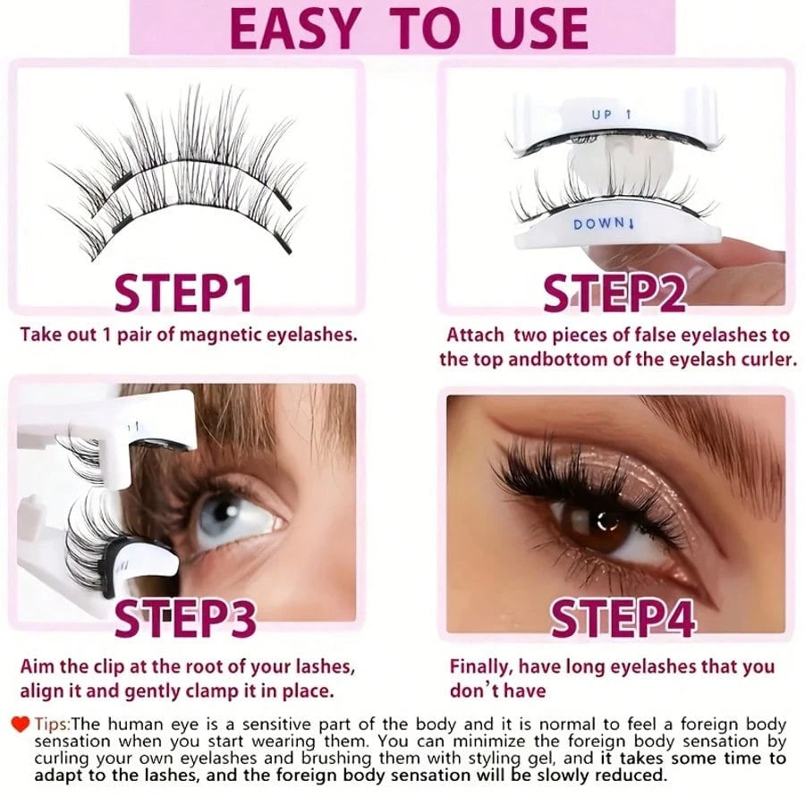 1/2pcs Professional Magnetic Eyelash Curler, Lightweight & Portable Magnetic Eyelash Curler, Only Includes Curler