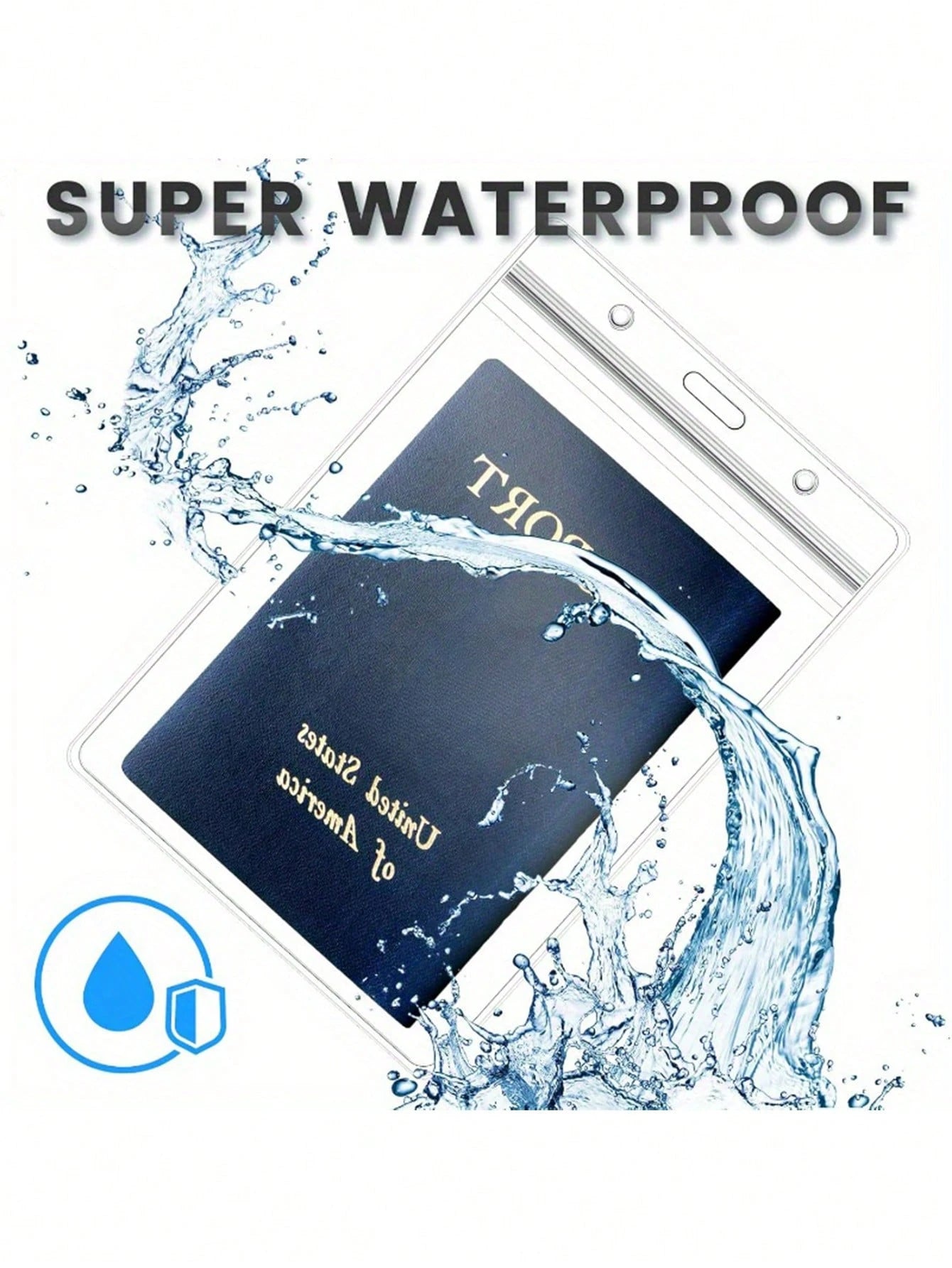 1/3/5/8/10/15pcs Extra Large Waterproof Passport Holder, Multifunctional Transparent Passport Card Storage Bag, Essential Travel Companion For Vacation