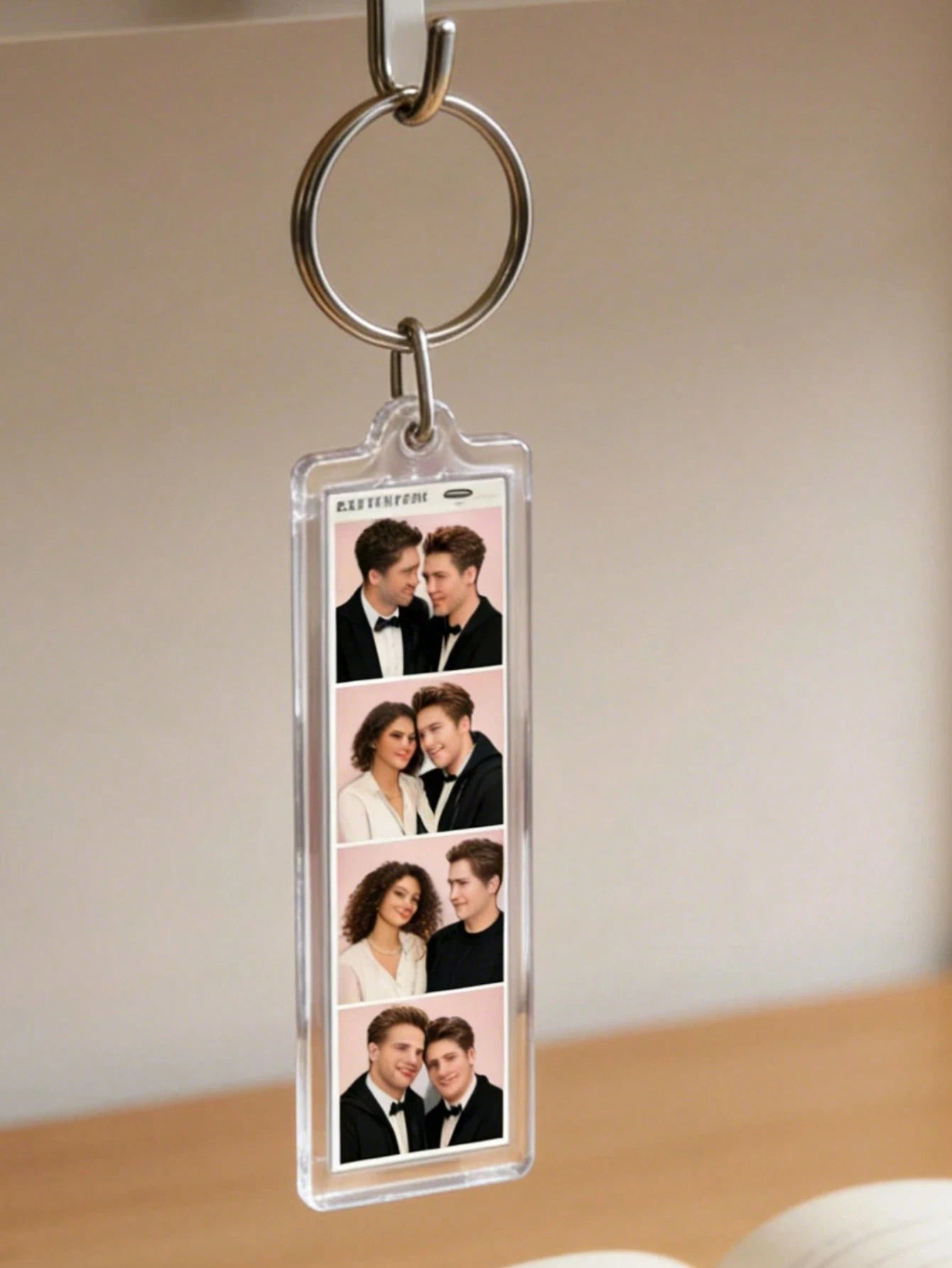 1/3/5 Personalized Photo And Text Keychains, Photo Strip Keychains, Valentine's Day Gifts, Photo Keychains, Anniversary Gifts, Bag Accessories, Birthday Gift