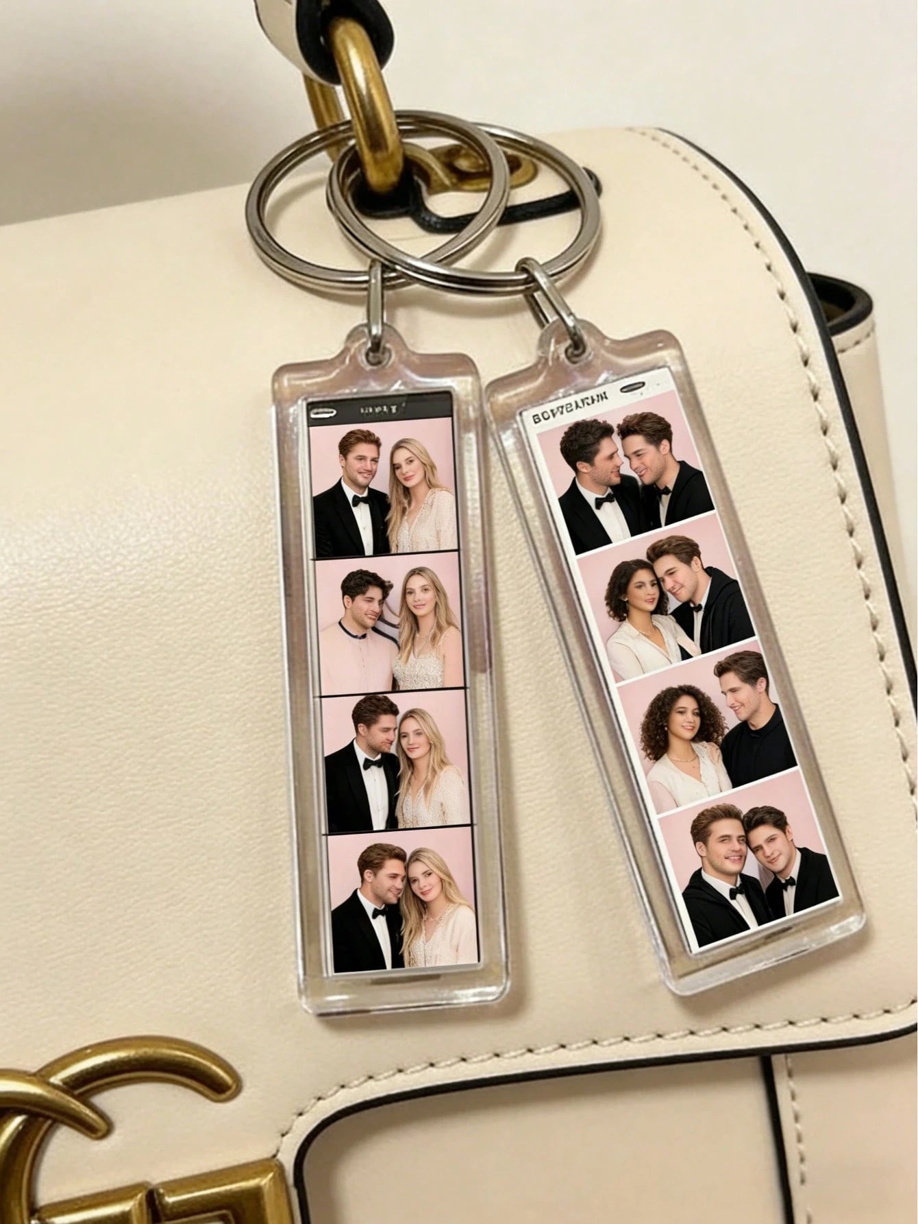 1/3/5 Personalized Photo And Text Keychains, Photo Strip Keychains, Valentine's Day Gifts, Photo Keychains, Anniversary Gifts, Bag Accessories, Birthday Gift