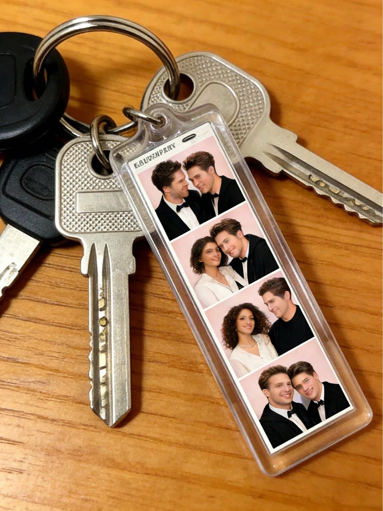 1/3/5 Personalized Photo And Text Keychains, Photo Strip Keychains, Valentine's Day Gifts, Photo Keychains, Anniversary Gifts, Bag Accessories, Birthday Gift