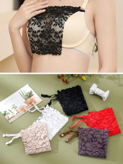 1/3/6pcs Elegant Floral Anti-Glare Breast Pads- Fashionable Comfortable Bra Inserts, Women's Lace Knit Padding, One-Piece Anti-Slip Bandeau, Lace Women's Seamless Exquisite Cropped Sexy Strapless Inv