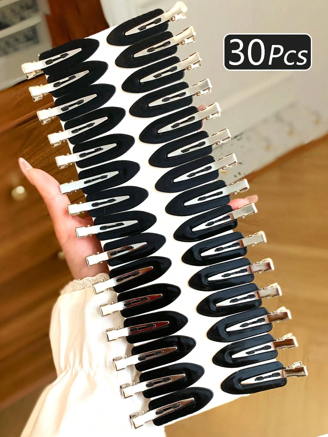 1/30/50Pcs Women's Solid Color Hair Clips, Minimalist Style, Black, Pink, Small Clips, Alligator Hair Clip Design, Hair Accessories, Suitable For Casual Daily And Outdoor Wear, Cute Accessories