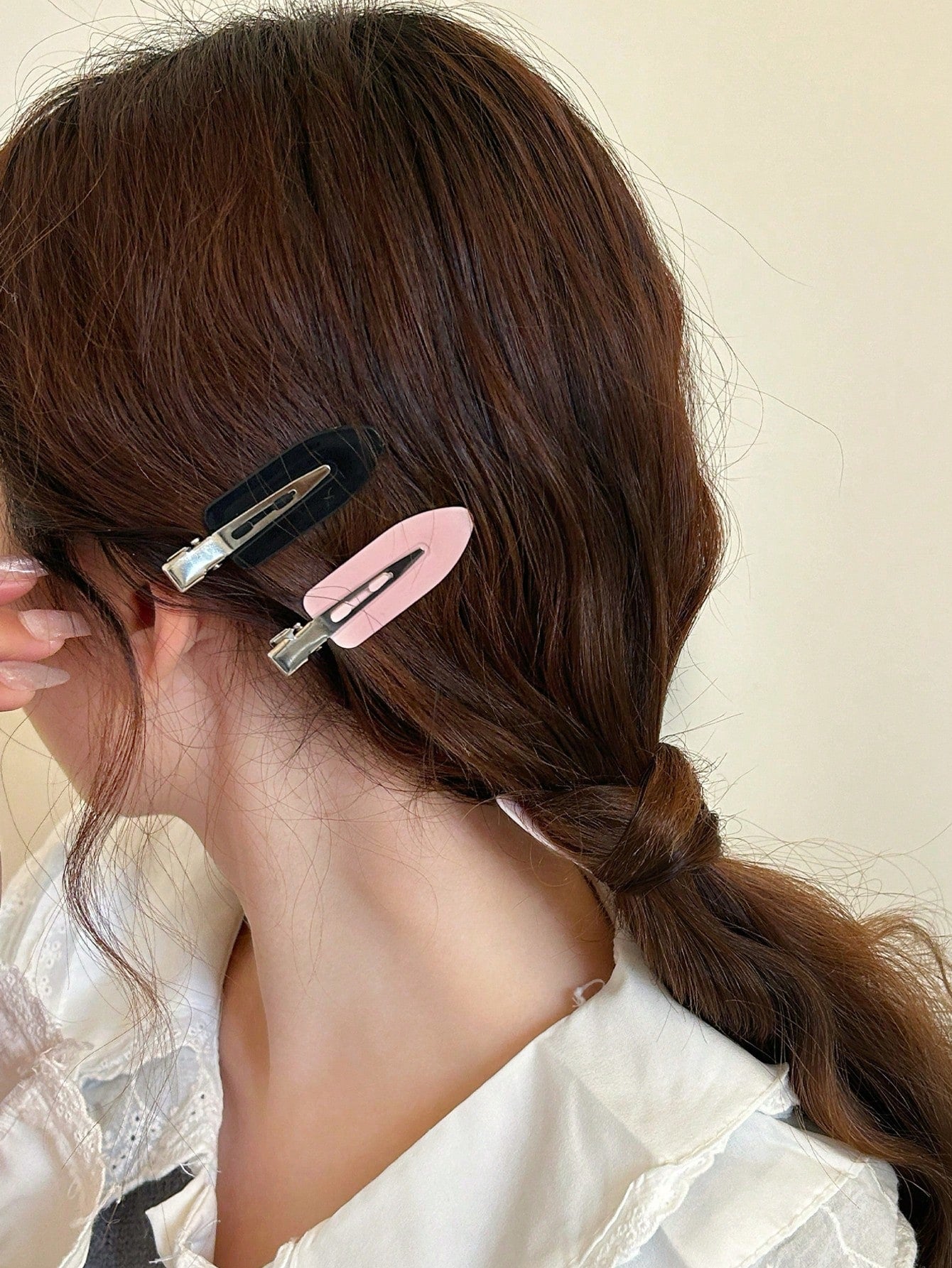 1/30/50Pcs Women's Solid Color Hair Clips, Minimalist Style, Black, Pink, Small Clips, Alligator Hair Clip Design, Hair Accessories, Suitable For Casual Daily And Outdoor Wear, Cute Accessories