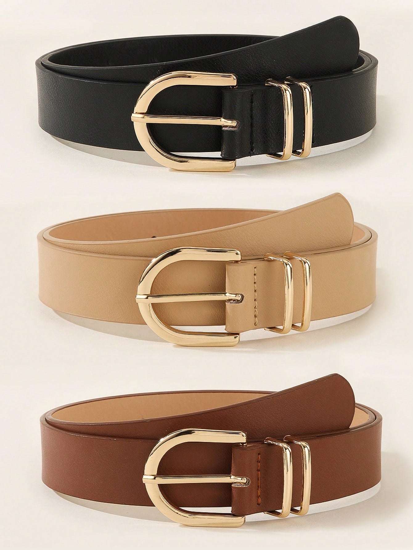 1/3pcs Fashionable Square Buckle Women's Belt, Minimalist & Versatile For Pants, Dresses, Casual & Elegant, Suitable For Waist Size 75~85cm/29.5~33.5in