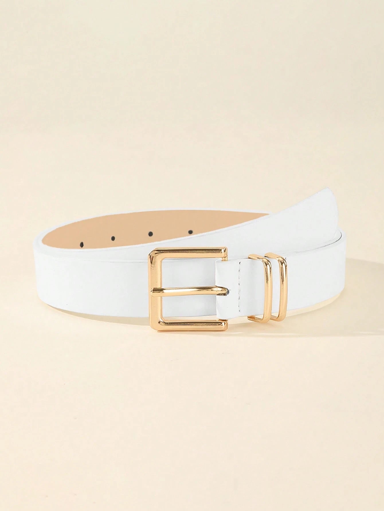 1/3pcs Fashionable Square Buckle Women's Belt, Minimalist & Versatile For Pants, Dresses, Casual & Elegant, Suitable For Waist Size 75~85cm/29.5~33.5in