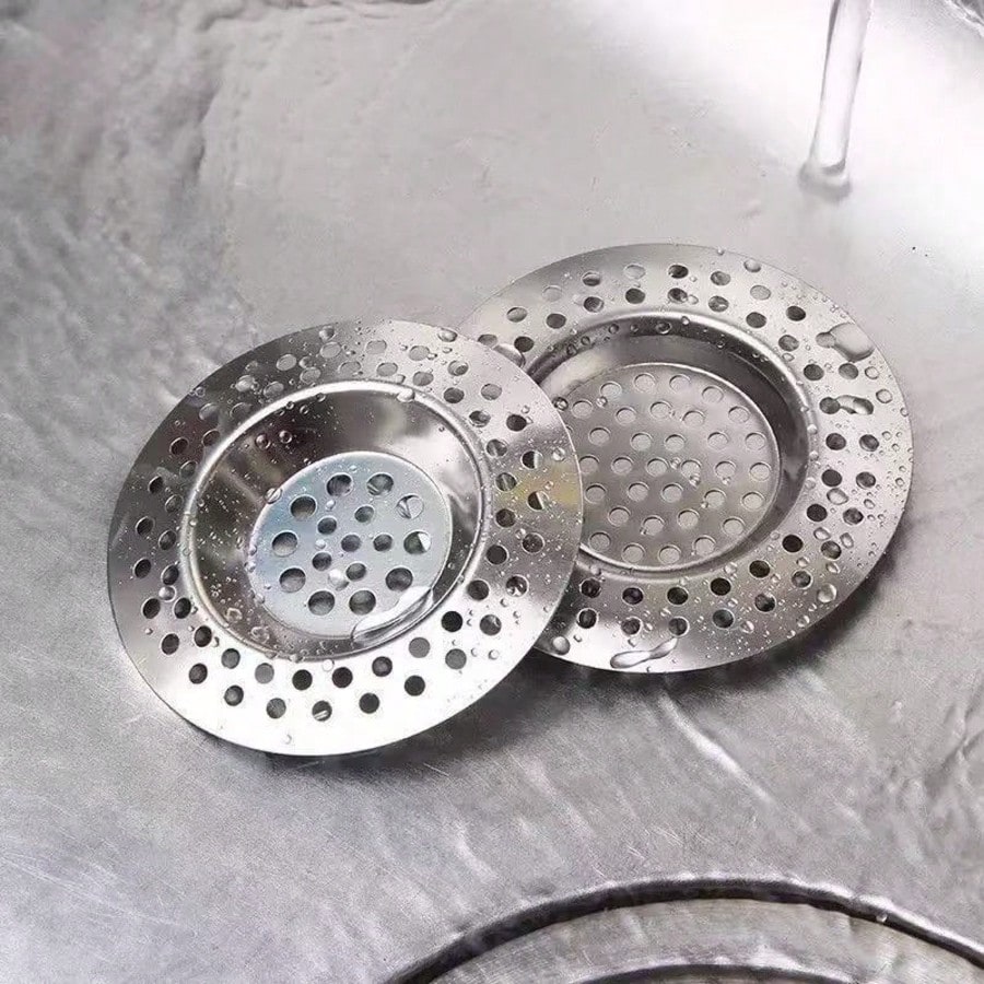 1/3pcs Stainless Steel Kitchen Sink Strainer, Standard Drain Filter Protector For Hair/Food Collection, Suitable For Bathroom, Kitchen, Shower