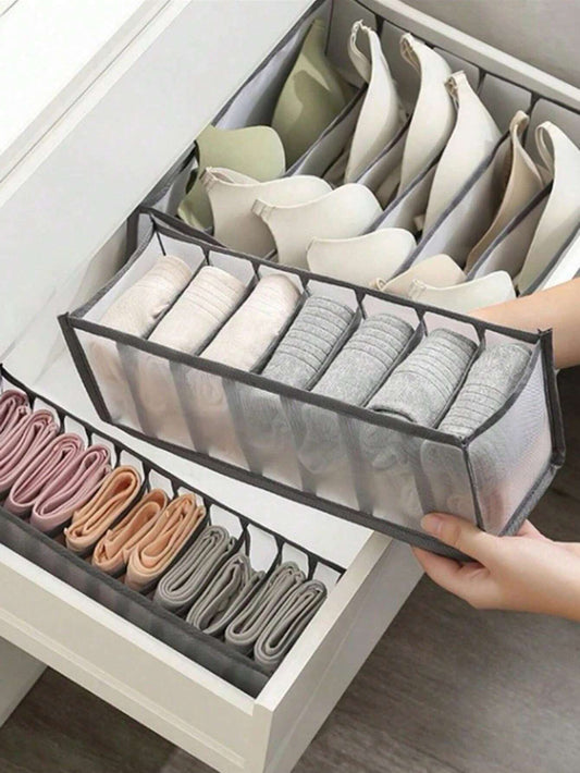 1/3pcs Underwear Socks Drawer Organizer- Foldable Fabric Storage Box, Bra, Panties, Socks, T-Shirts, Pants, Jeans Divider Storage Box, Closet Wardrobe Home Storage