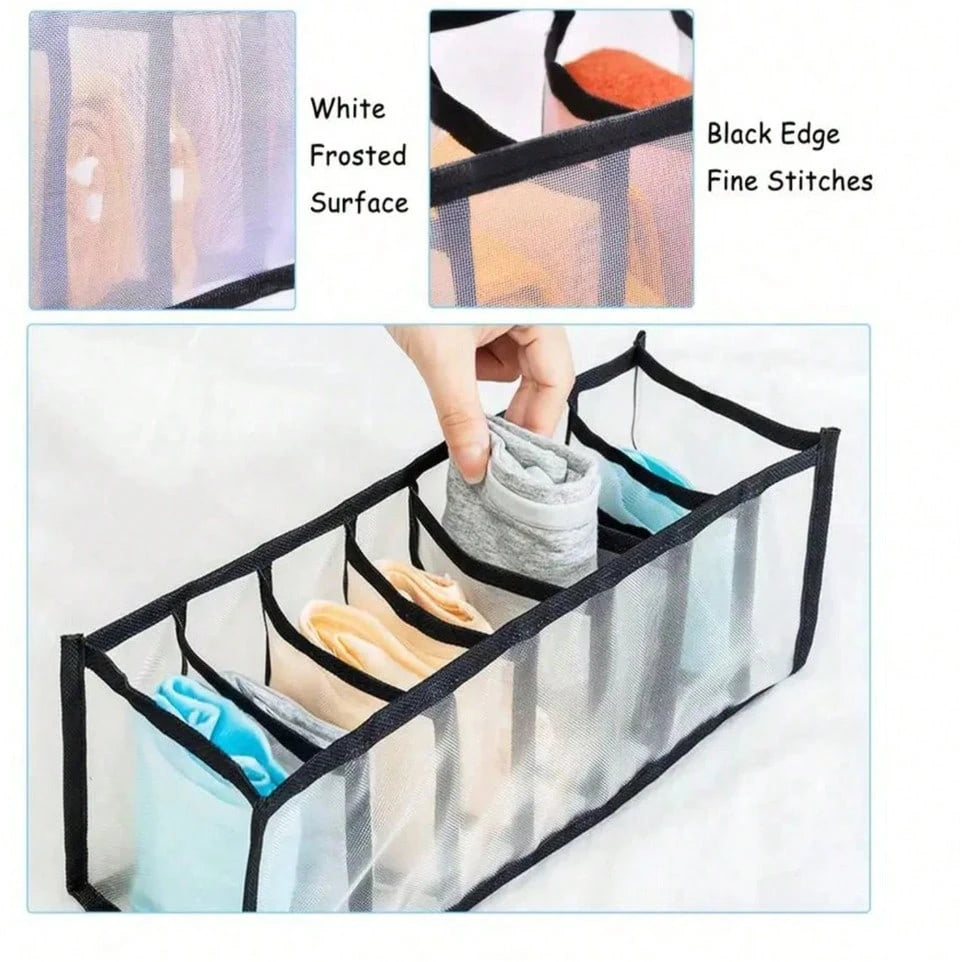 1/3pcs Underwear Socks Drawer Organizer- Foldable Fabric Storage Box, Bra, Panties, Socks, T-Shirts, Pants, Jeans Divider Storage Box, Closet Wardrobe Home Storage