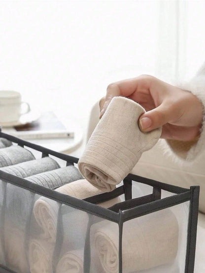 1/3pcs Underwear Socks Drawer Organizer- Foldable Fabric Storage Box, Bra, Panties, Socks, T-Shirts, Pants, Jeans Divider Storage Box, Closet Wardrobe Home Storage