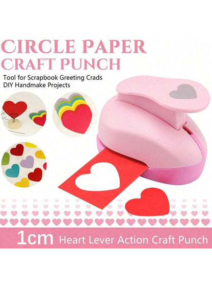1.4 Inch Heart Punch, 10mm 15mm 25mm 35mm Heart Lever Action Craft Punch, Heart Shaped Hole, Weddings, Cardstock, Gift Wrapping, Greeting Cards And Scrapbooks