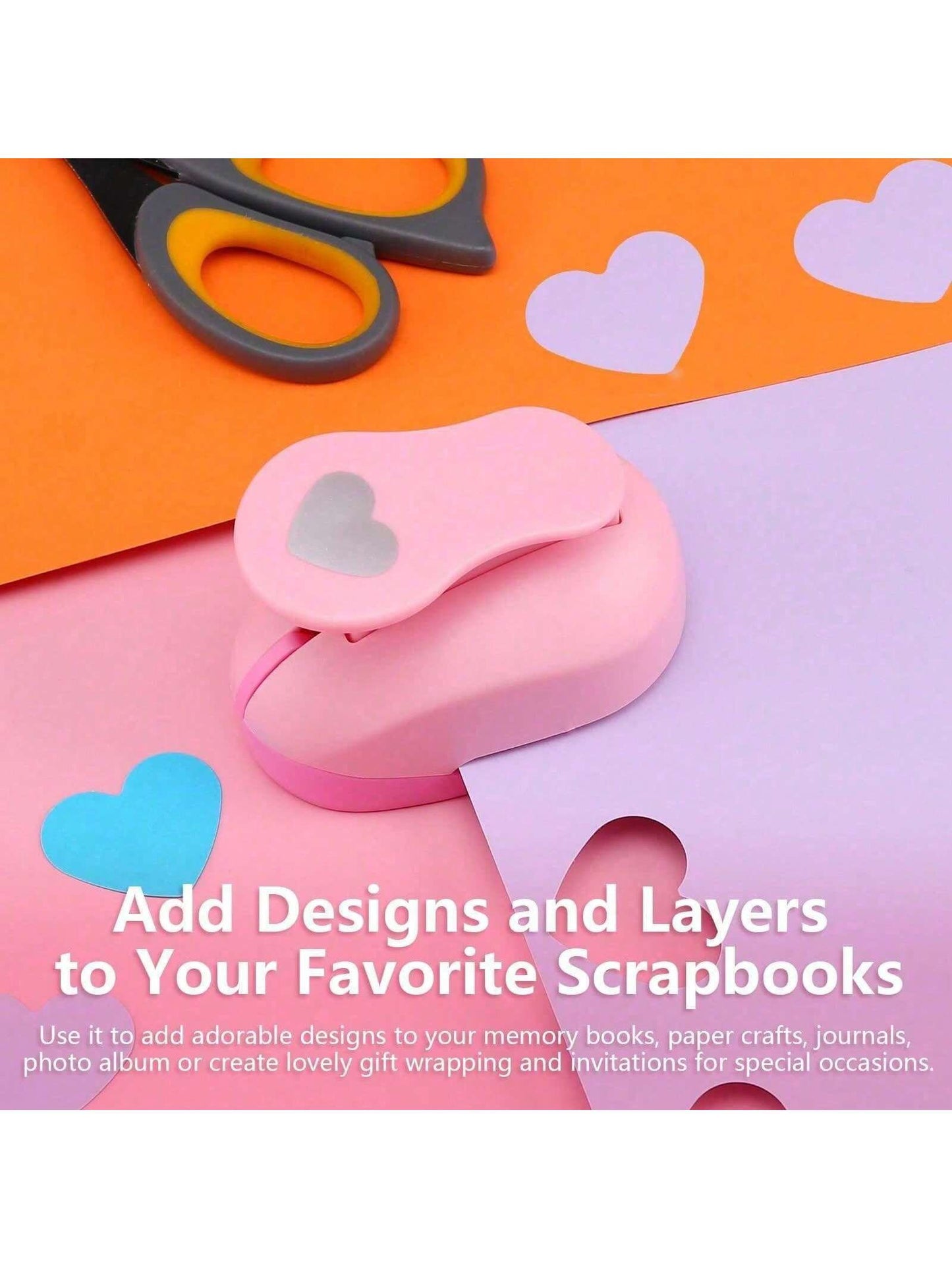 1.4 Inch Heart Punch, 10mm 15mm 25mm 35mm Heart Lever Action Craft Punch, Heart Shaped Hole, Weddings, Cardstock, Gift Wrapping, Greeting Cards And Scrapbooks