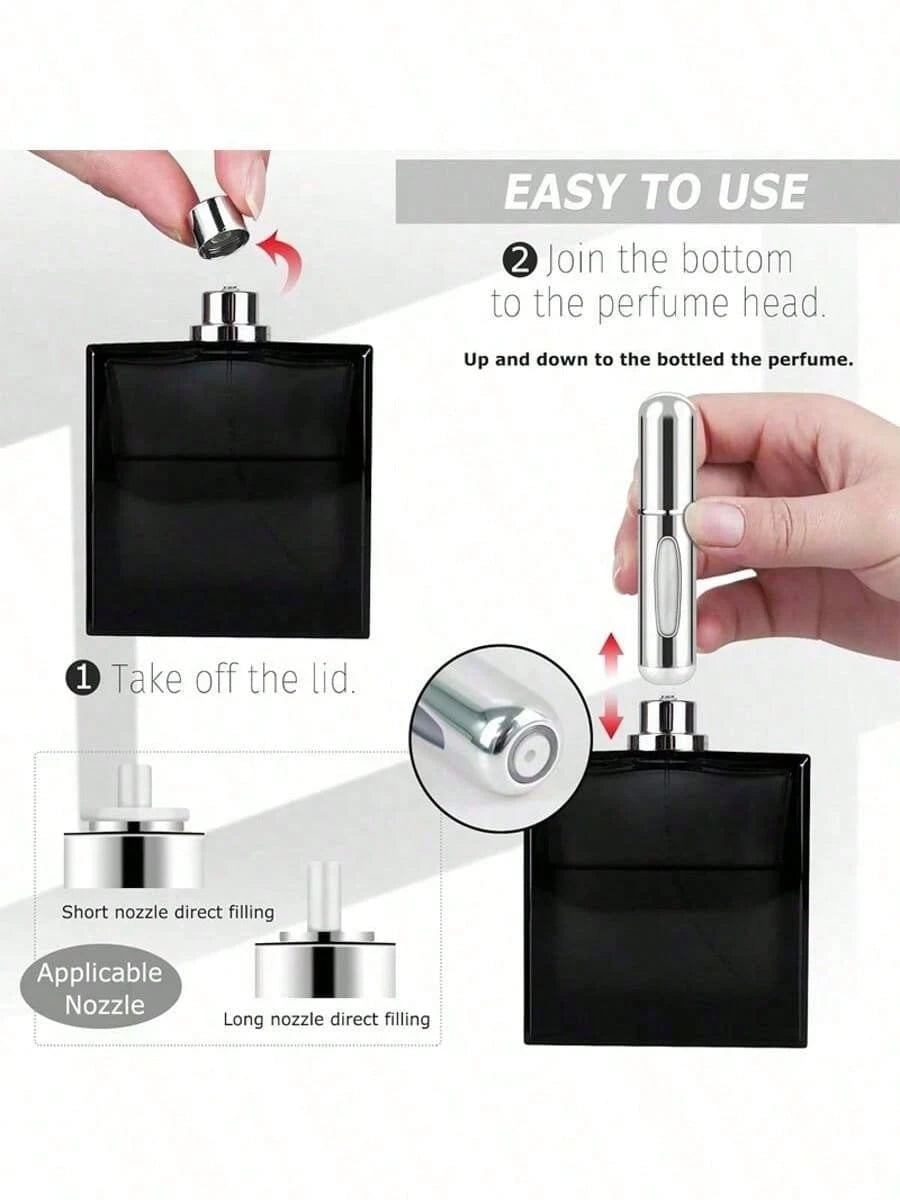 1/5/10pcs, 5ml Perfume Atomizer Refillable Spray Bottle, Portable Travel Perfume Bottle, Perfume Sprayer, Mini Perfume Sample Vial