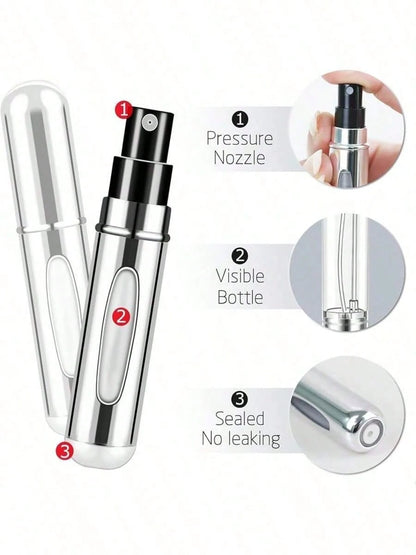 1/5/10pcs, 5ml Perfume Atomizer Refillable Spray Bottle, Portable Travel Perfume Bottle, Perfume Sprayer, Mini Perfume Sample Vial