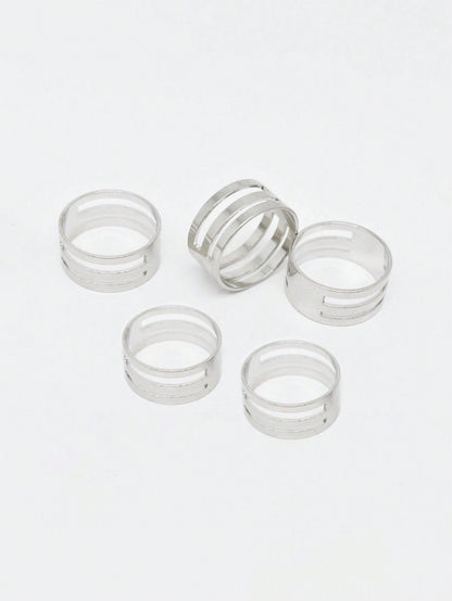 1/5/50pcs Open Jump Rings, Easy To Use Open Rings For Jewelry Bracelet Necklace Making