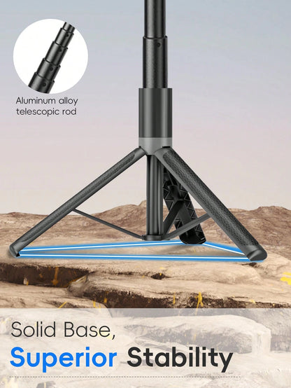 1.6m/63in Extendable Camera Tripod Selfie Stick, Aluminum Alloy Monopod Stand Suitable For Phone, DSLR Camera And Ring Light