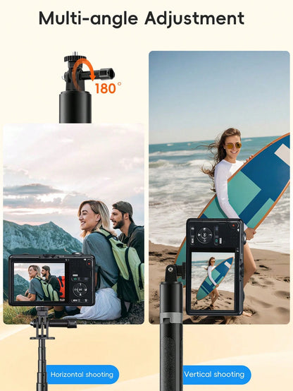 1.6m/63in Extendable Camera Tripod Selfie Stick, Aluminum Alloy Monopod Stand Suitable For Phone, DSLR Camera And Ring Light