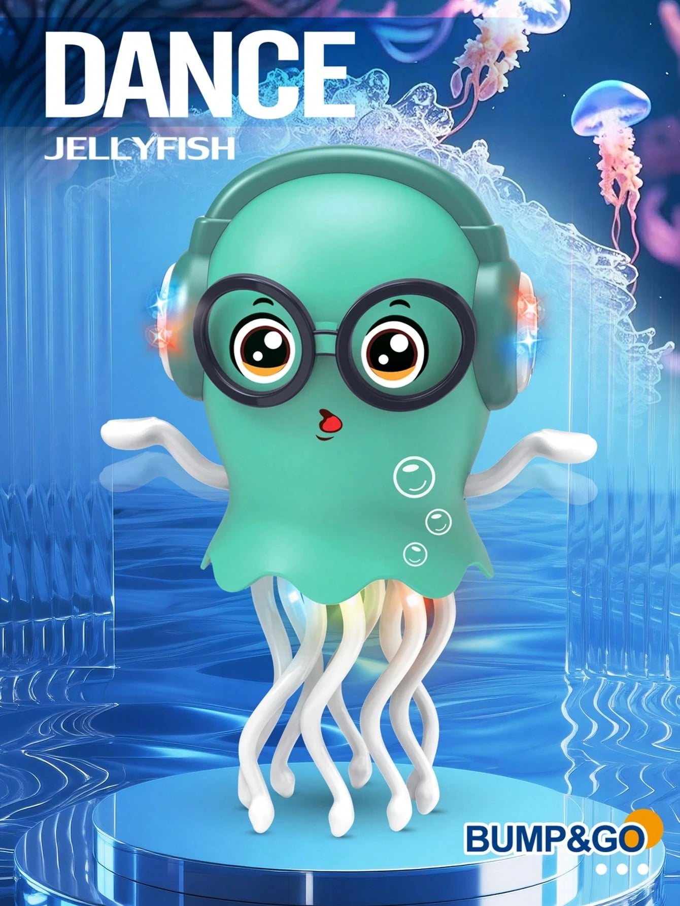 1 Box Electric Dancing Octopus Toy- Automatic Jellyfish Evasion Robot With 360° Wheels, LED Lights And Dynamic Music, Interactive Pet Toy For Kids To Relieve Stress, Best Birthday/Christmas Gift For