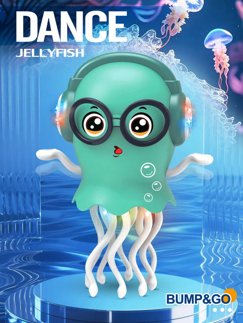 1 Box Electric Dancing Octopus Toy- Automatic Jellyfish Evasion Robot With 360° Wheels, LED Lights And Dynamic Music, Interactive Pet Toy For Kids To Relieve Stress, Best Birthday/Christmas Gift For