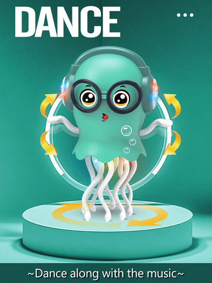 1 Box Electric Dancing Octopus Toy- Automatic Jellyfish Evasion Robot With 360° Wheels, LED Lights And Dynamic Music, Interactive Pet Toy For Kids To Relieve Stress, Best Birthday/Christmas Gift For