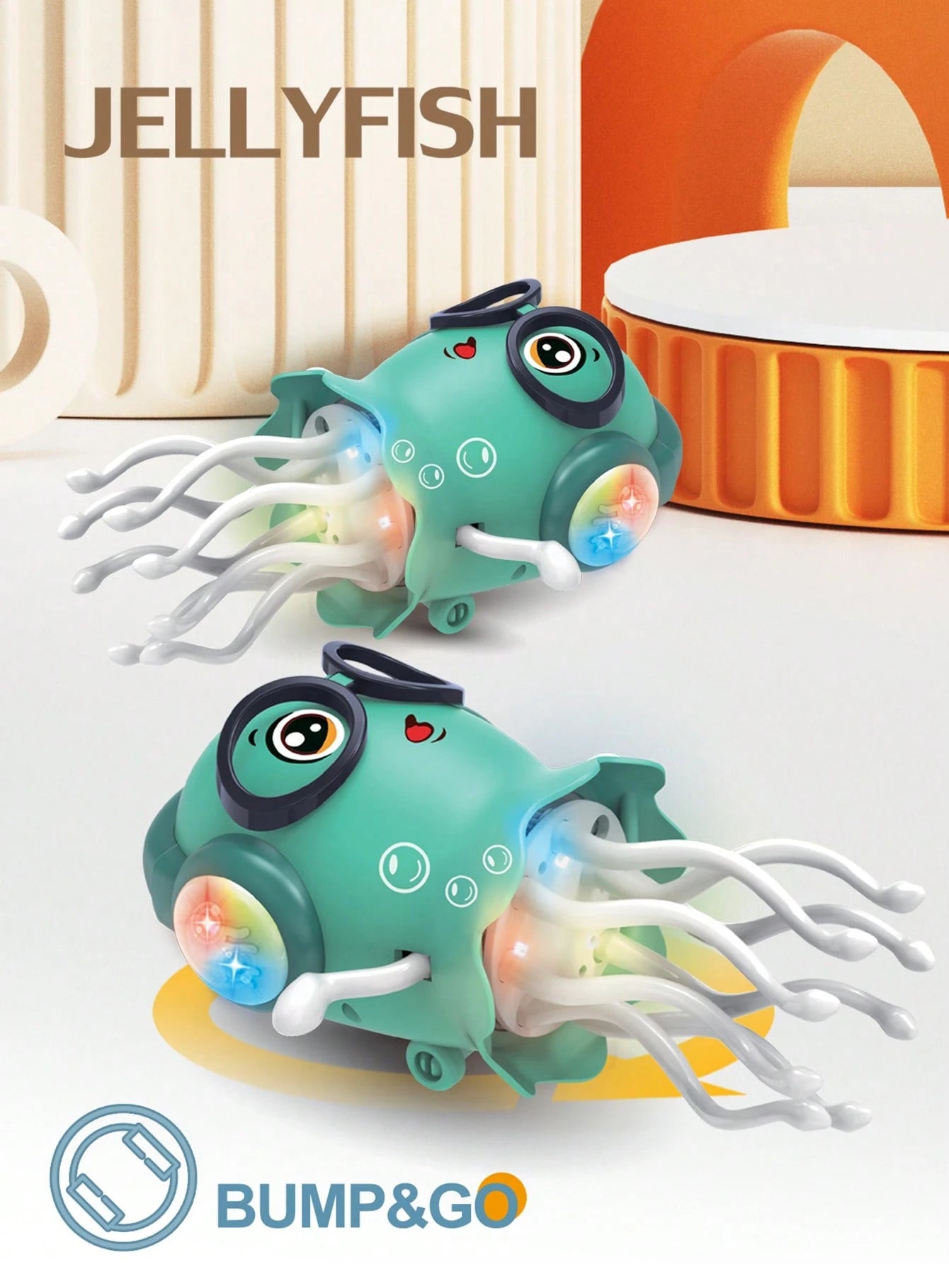 1 Box Electric Dancing Octopus Toy- Automatic Jellyfish Evasion Robot With 360° Wheels, LED Lights And Dynamic Music, Interactive Pet Toy For Kids To Relieve Stress, Best Birthday/Christmas Gift For