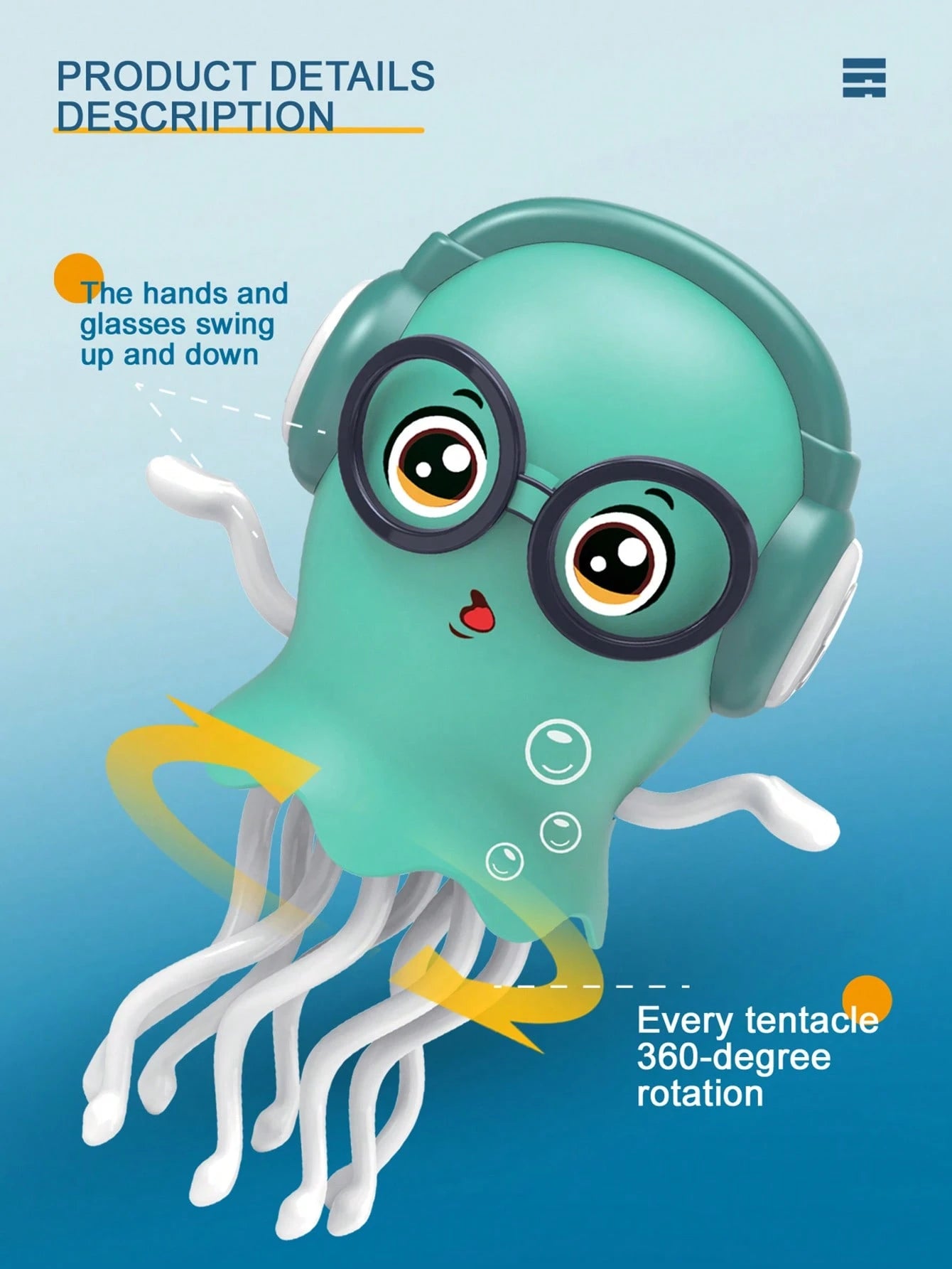 1 Box Electric Dancing Octopus Toy- Automatic Jellyfish Evasion Robot With 360° Wheels, LED Lights And Dynamic Music, Interactive Pet Toy For Kids To Relieve Stress, Best Birthday/Christmas Gift For