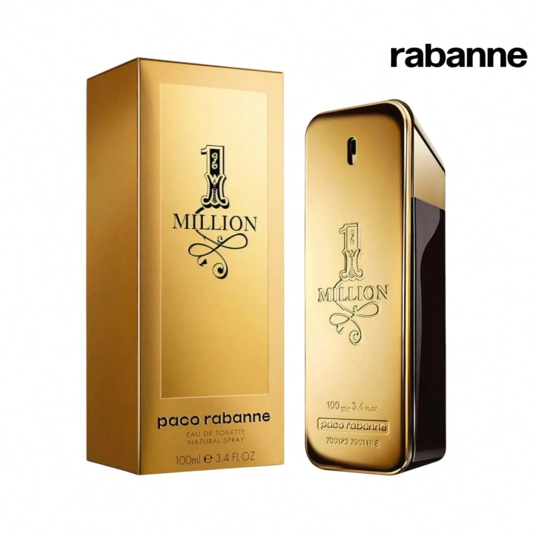 1 Million By Paco Rabanne For Men's Eau De Toilette TESTER 3.4 Fl Oz 100 Ml
