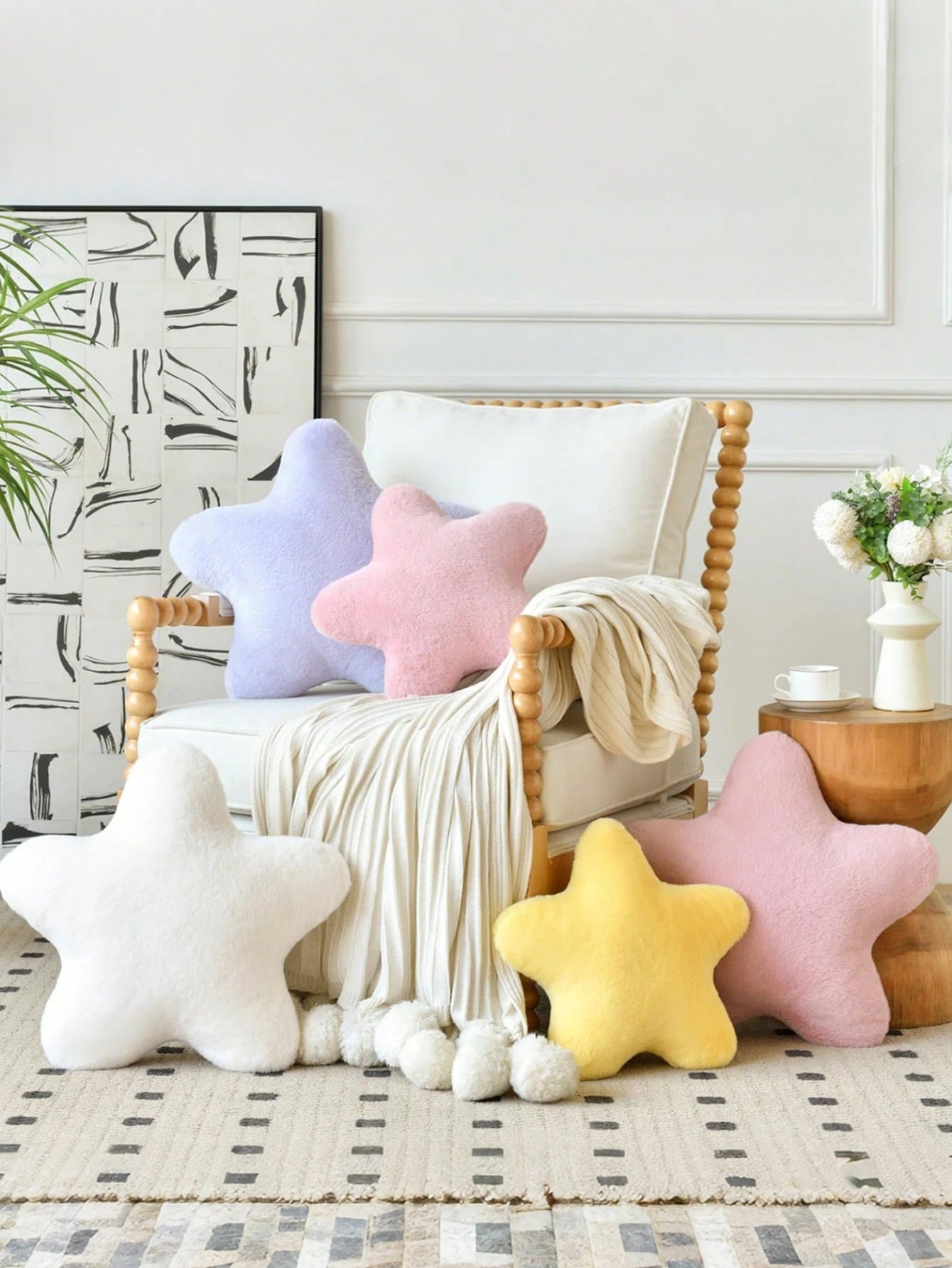 1 Moon-Shaped Throw Pillow, Soft Faux Rabbit Fur Decorative Cushion, Suitable For Bed, Sofa, Plush Room Decor Pillow, Suitable For Bedroom, Living Room, Garden, Bedroom Decor, Room Decor Fall Thanksgi