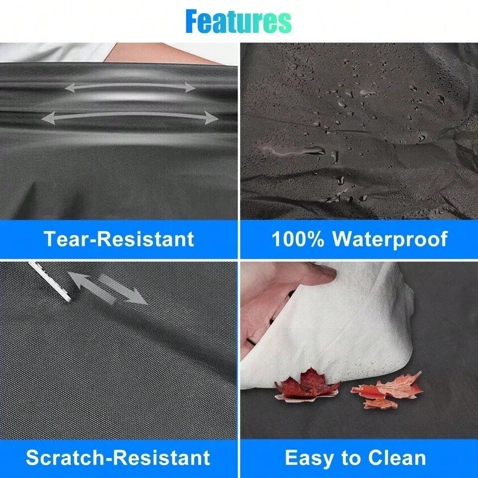 1 Pack Heavy Duty Waterproof Full Car Cover, All Weather Windproof Dustproof UV Sun Resistant Auto Protector Shield, All Season Outdoor Vehicle Cover For Sedan SUV Van Daily Car Protection