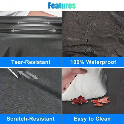 1 Pack Heavy Duty Waterproof Full Car Cover, All Weather Windproof Dustproof UV Sun Resistant Auto Protector Shield, All Season Outdoor Vehicle Cover For Sedan SUV Van Daily Car Protection