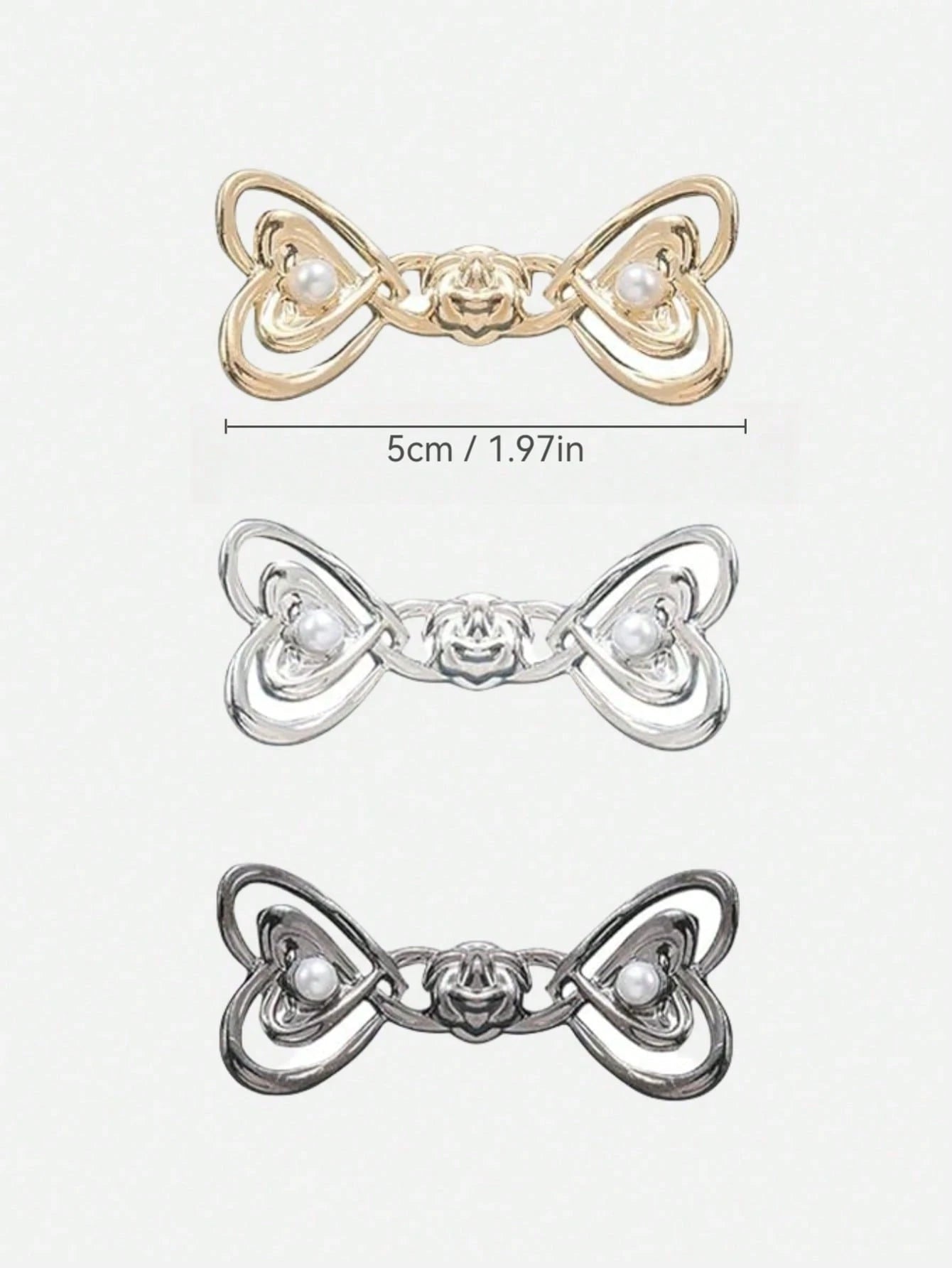 1 Pair/2 Pairs Of High-End Pearl Heart-Shaped Brooch Waist Adjuster For Jeans Skirts, Premium Quality With Adjustable Waistband Buckle