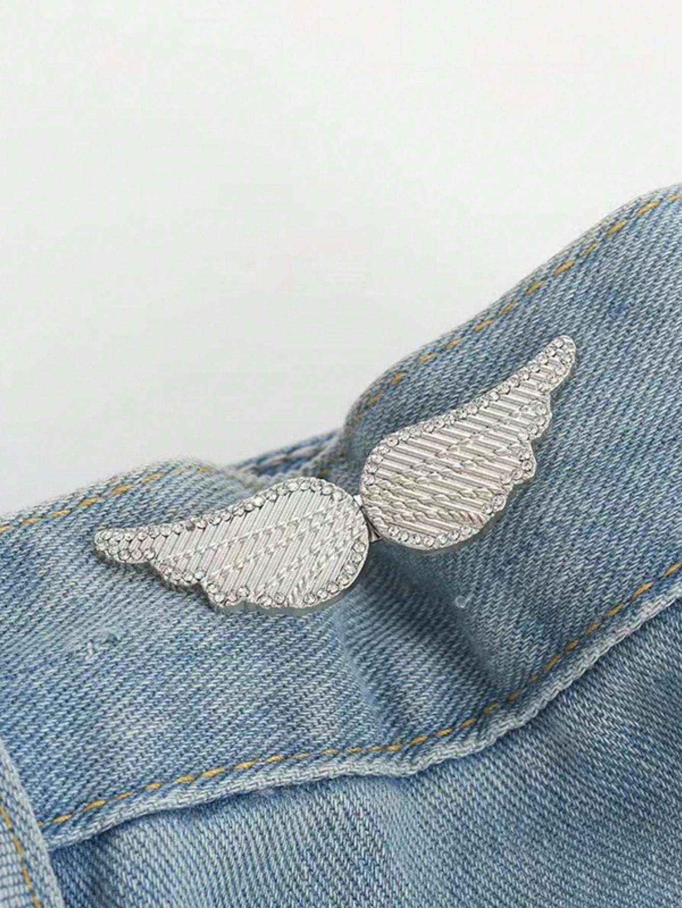 1 Pair/2 Pairs Waist Shaping Wing Buckle, With Detachable No-Drill No-Sew Buckle, Suitable For Jeans- Detachable Waist Belt Tightener