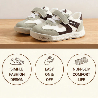 1 Pair Baby Sports Shoes Spring Autumn Fashion New Children's White Shoes Soft Sole Anti-Slip Boys Casual Sneakers Infant Breathable Shoes Soft Upper Breathable Sports Shoes, Suitable For Boys And Gir