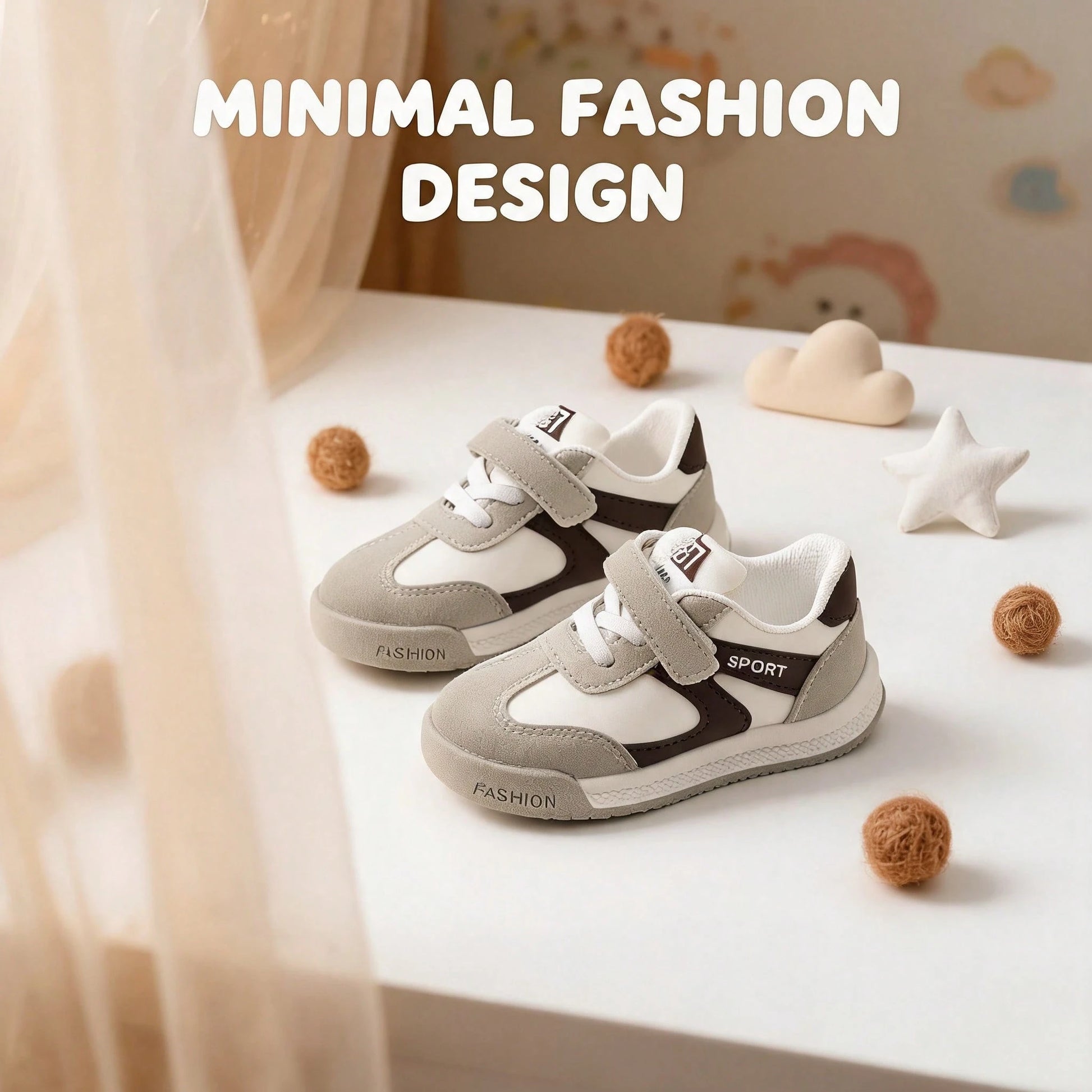 1 Pair Baby Sports Shoes Spring Autumn Fashion New Children's White Shoes Soft Sole Anti-Slip Boys Casual Sneakers Infant Breathable Shoes Soft Upper Breathable Sports Shoes, Suitable For Boys And Gir