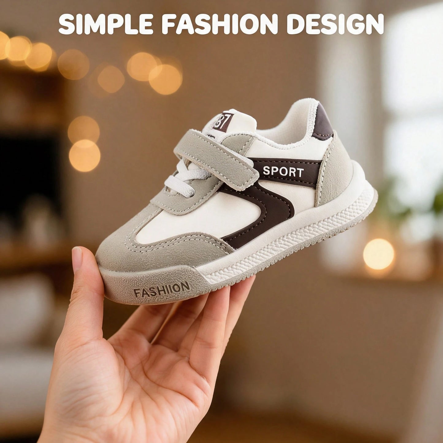 1 Pair Baby Sports Shoes Spring Autumn Fashion New Children's White Shoes Soft Sole Anti-Slip Boys Casual Sneakers Infant Breathable Shoes Soft Upper Breathable Sports Shoes, Suitable For Boys And Gir
