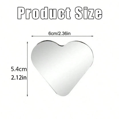 1 Pair Heart-Shaped Blind Spot Mirrors, Car Heart-Shaped Blind Spot Mirrors, Car Frameless Blind Spot Mirrors, 360° Wide Angle Convex Mirrors, Fan-Shaped Blind Spot Rearview Mirrors, Parking Mirrors