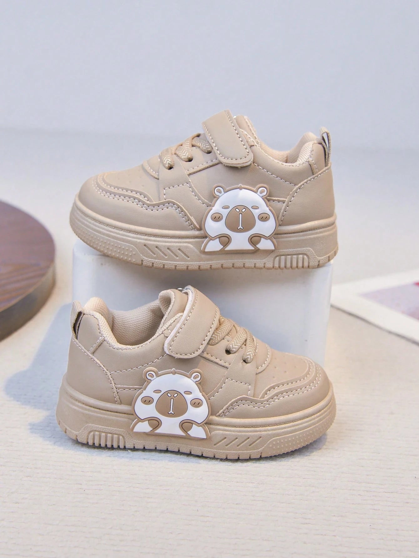 1 Pair Kids Low-Top Sneakers, Lightweight Comfortable Casual Sports Shoes For Boys And Girls, Baby Toddler Walking Shoes, Cute Cartoon Design