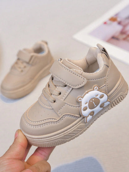 1 Pair Kids Low-Top Sneakers, Lightweight Comfortable Casual Sports Shoes For Boys And Girls, Baby Toddler Walking Shoes, Cute Cartoon Design