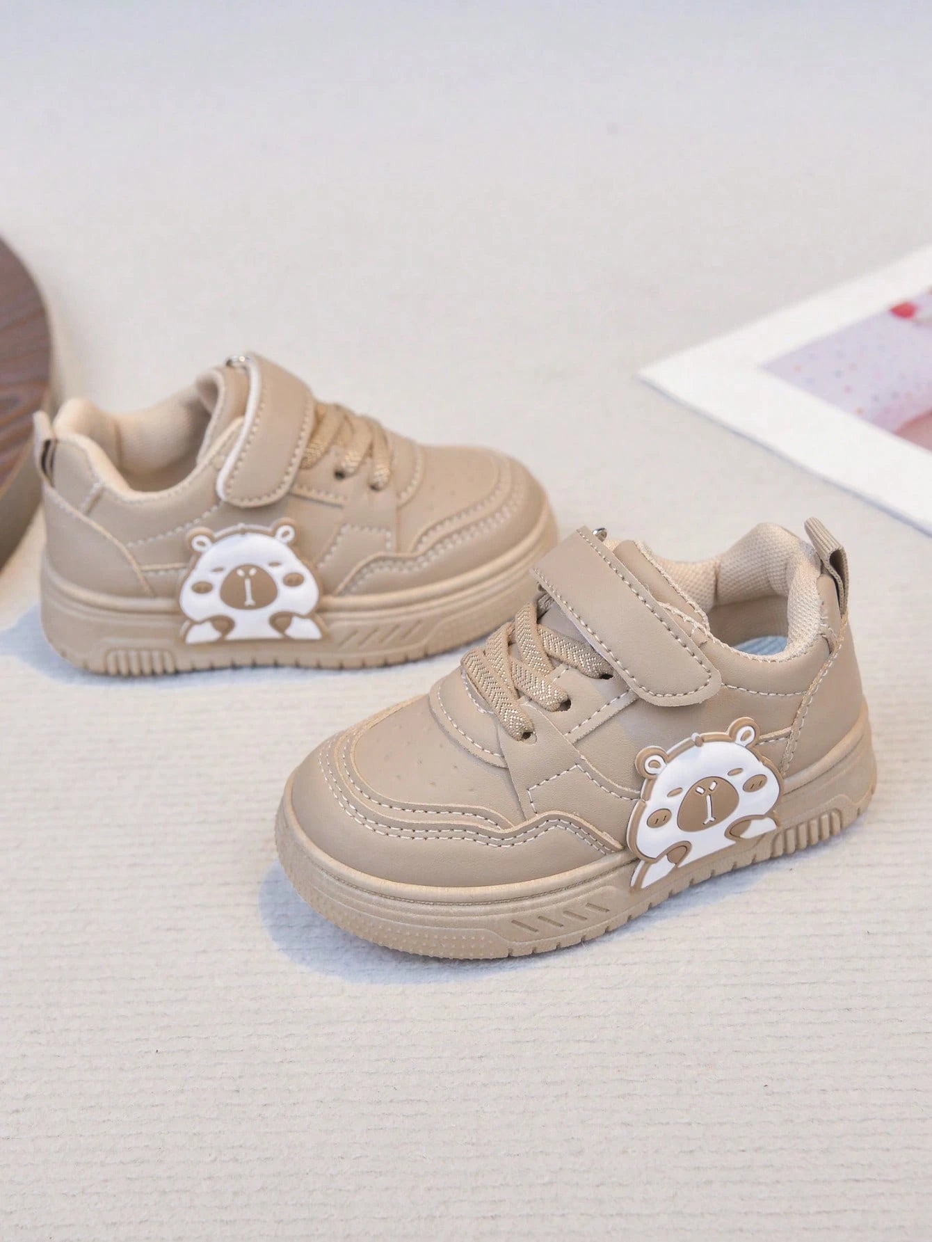 1 Pair Kids Low-Top Sneakers, Lightweight Comfortable Casual Sports Shoes For Boys And Girls, Baby Toddler Walking Shoes, Cute Cartoon Design