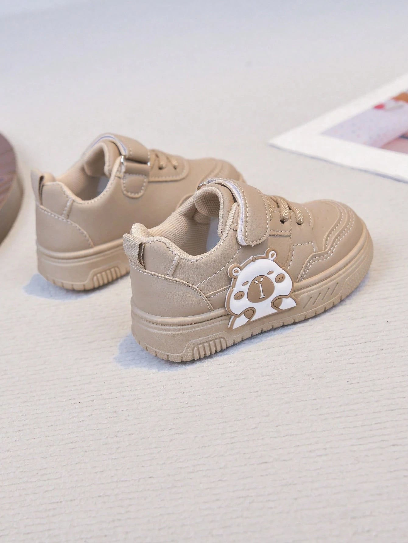 1 Pair Kids Low-Top Sneakers, Lightweight Comfortable Casual Sports Shoes For Boys And Girls, Baby Toddler Walking Shoes, Cute Cartoon Design