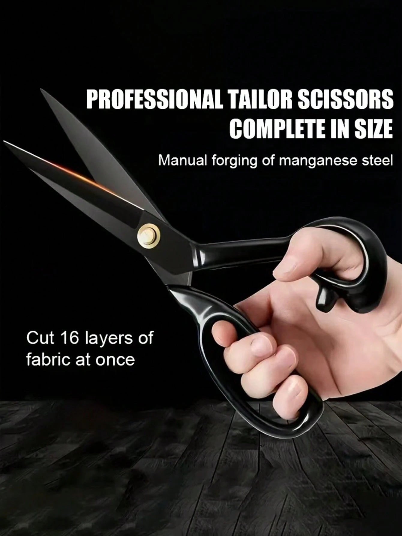 1 Pair Professional Tailor Scissors, Suitable For Cutting Thick Fabrics, Leather And More. Sharp Sewing Scissors Applicable For Home, Office, Artists And Tailors. Arts, Crafts And Sewing Supplies.