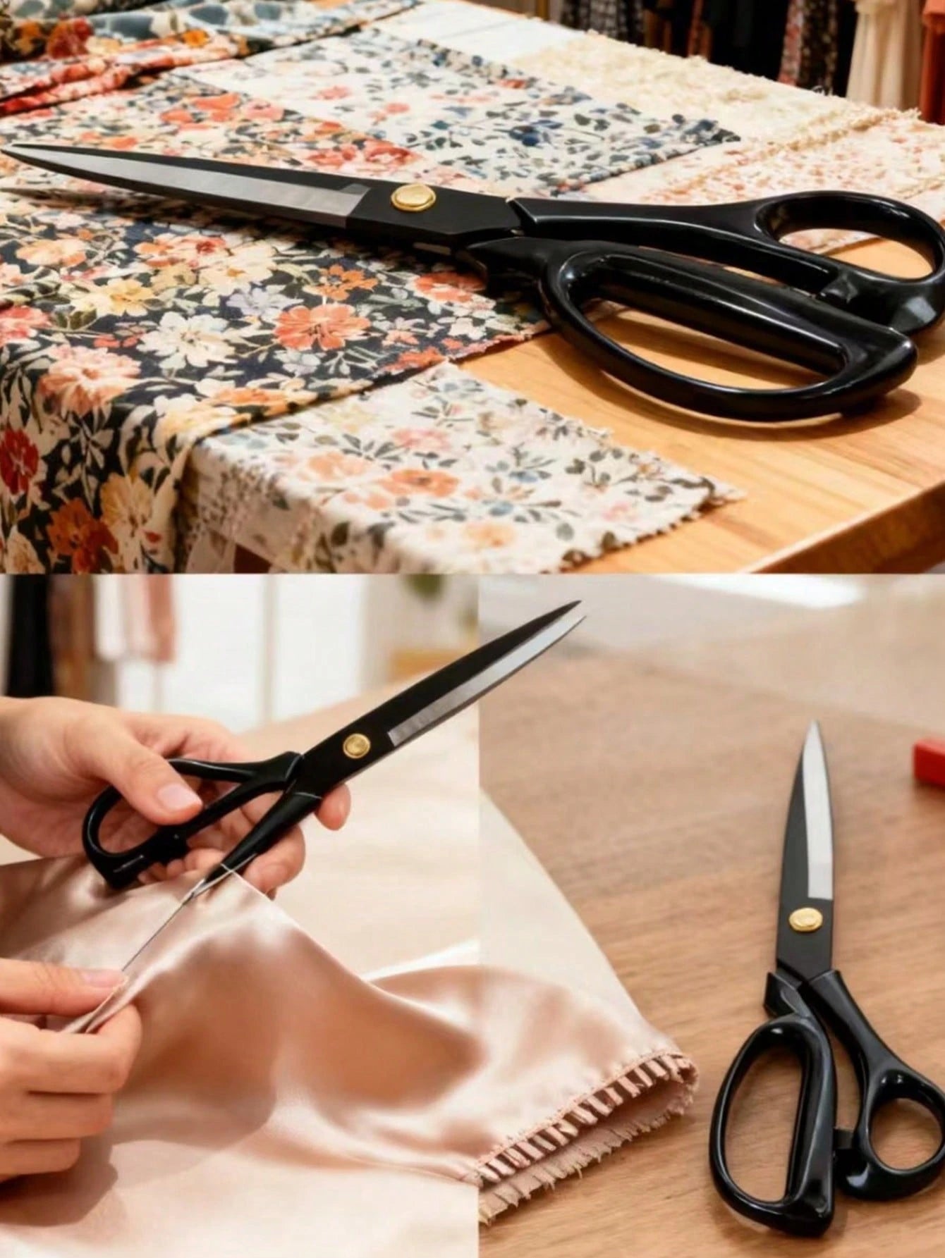 1 Pair Professional Tailor Scissors, Suitable For Cutting Thick Fabrics, Leather And More. Sharp Sewing Scissors Applicable For Home, Office, Artists And Tailors. Arts, Crafts And Sewing Supplies.