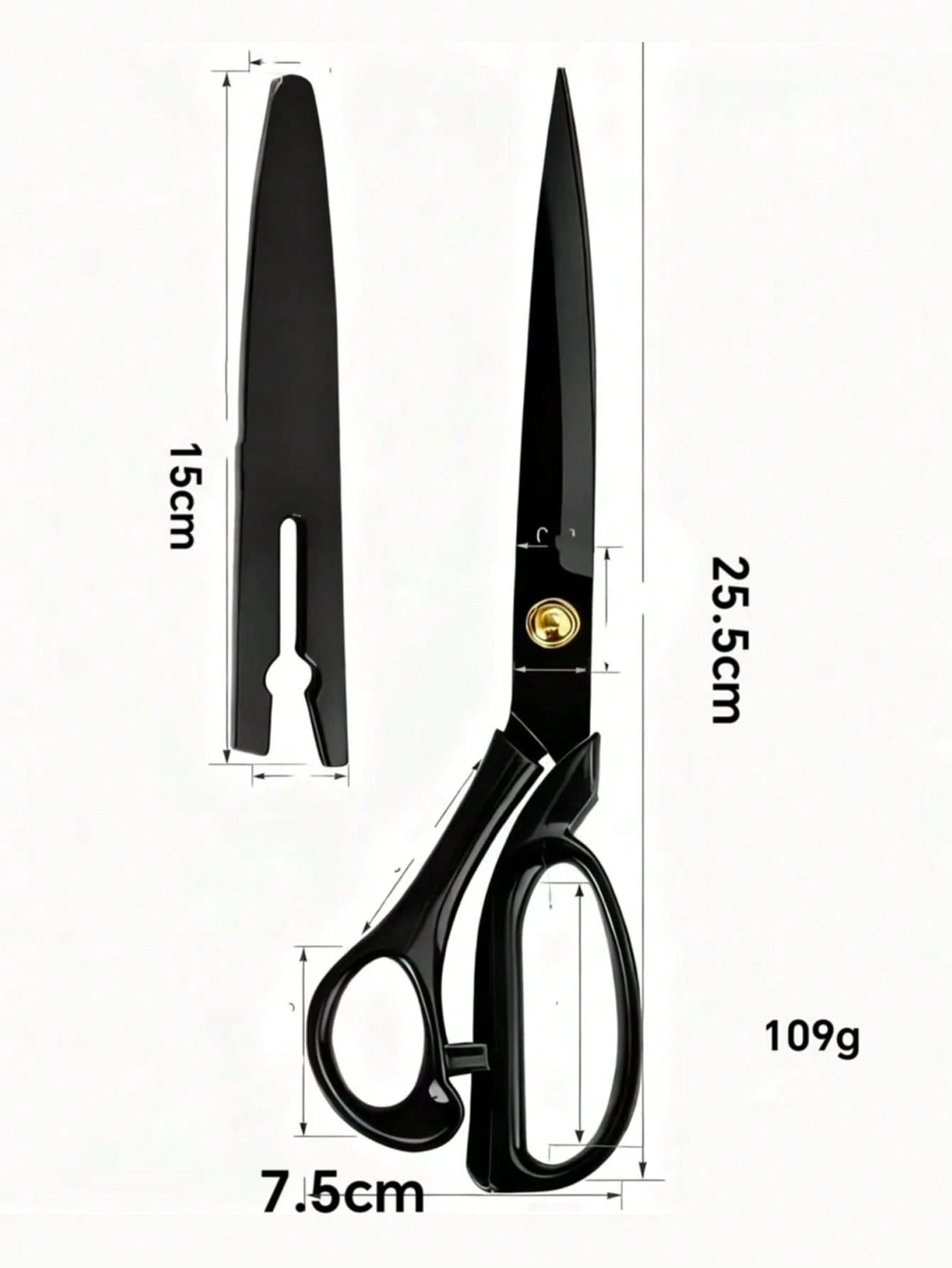 1 Pair Professional Tailor Scissors, Suitable For Cutting Thick Fabrics, Leather And More. Sharp Sewing Scissors Applicable For Home, Office, Artists And Tailors. Arts, Crafts And Sewing Supplies.