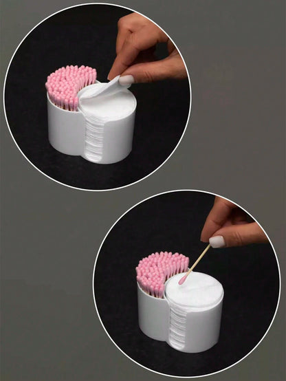 1 Pc Holder, Bathroom Cup Toothpick Dispenser, Round Paper Cup Toothpick Storage Box, Bathroom Accessory Storage Box, Vanity Makeup Storage Box Set,For Holiday Beach, Bathroom Collection, Bedroom Co