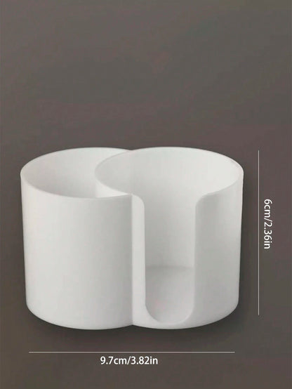 1 Pc Holder, Bathroom Cup Toothpick Dispenser, Round Paper Cup Toothpick Storage Box, Bathroom Accessory Storage Box, Vanity Makeup Storage Box Set,For Holiday Beach, Bathroom Collection, Bedroom Co