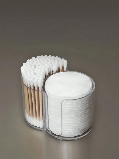 1 Pc Holder, Bathroom Cup Toothpick Dispenser, Round Paper Cup Toothpick Storage Box, Bathroom Accessory Storage Box, Vanity Makeup Storage Box Set,For Holiday Beach, Bathroom Collection, Bedroom Co