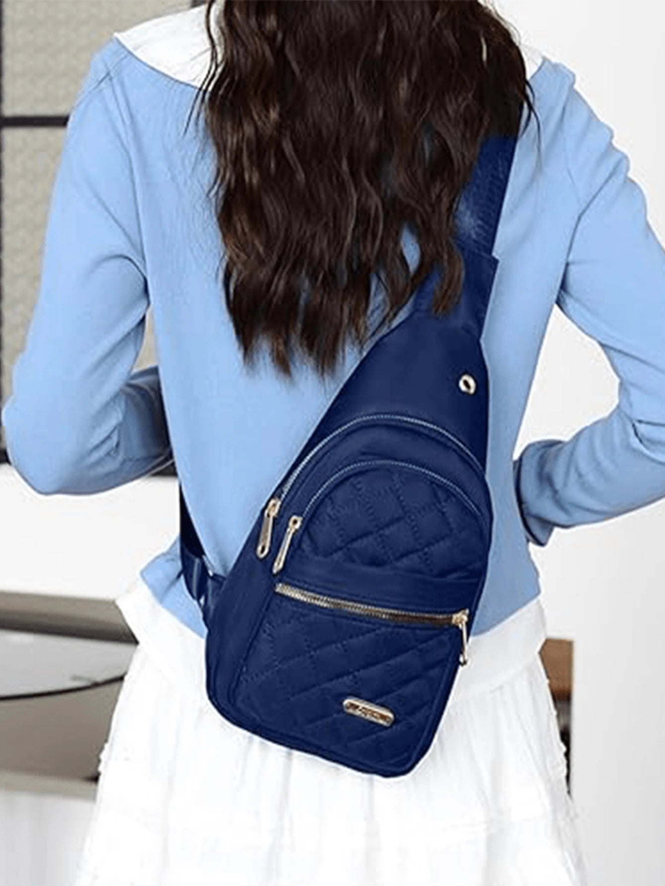 1 PC Women's Crossbody Chest Bag, Women's Wallet, Fashionable Chest Bag, Waterproof And Breathable Fabric, Multiple Storage Spaces, Front Bag, 6 Sizes To Choose From, Suitable For Travel, Work, Shoppi