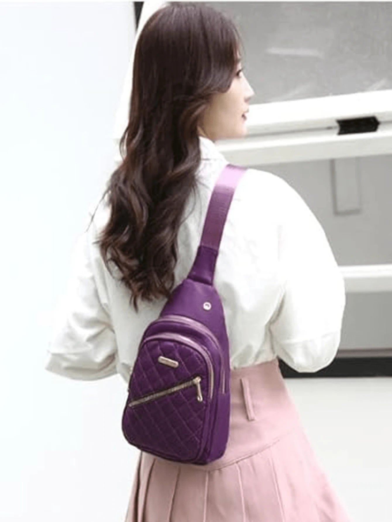 1 PC Women's Crossbody Chest Bag, Women's Wallet, Fashionable Chest Bag, Waterproof And Breathable Fabric, Multiple Storage Spaces, Front Bag, 6 Sizes To Choose From, Suitable For Travel, Work, Shoppi