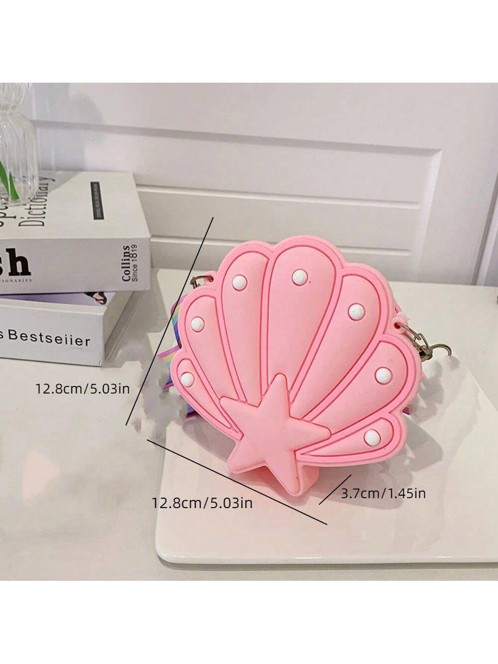 1 Piece Children's Cartoon Cute Shell Silicone Bag Shoulder Crossbody Coin Purse